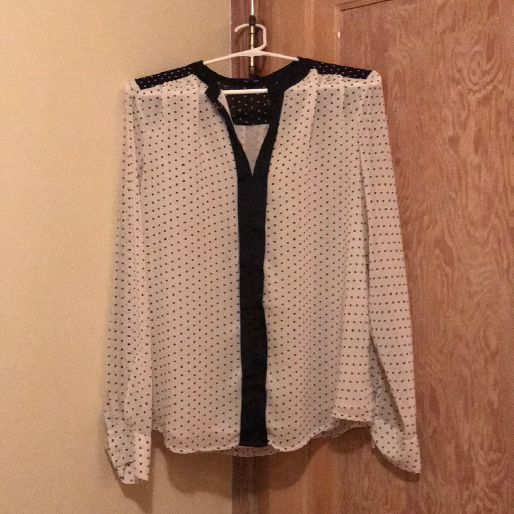 Black and white Polkadots blouse